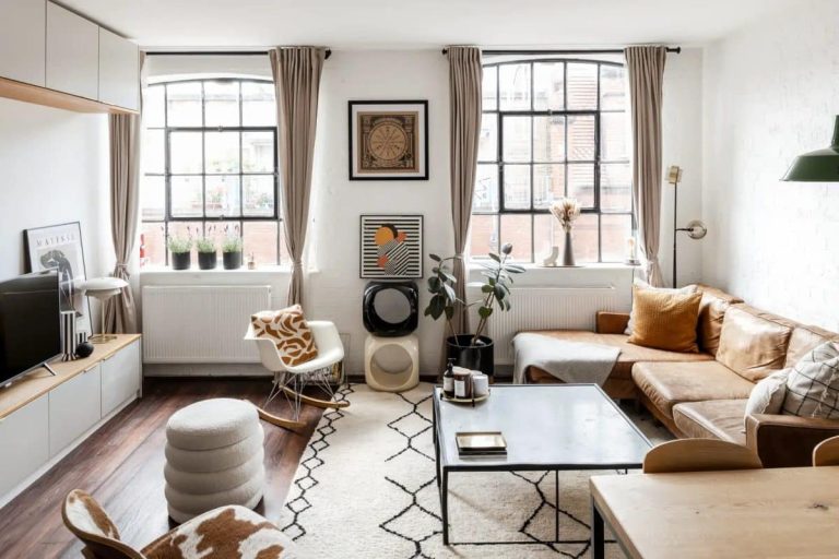 Découvrez ce bijou d&rsquo;appartement : un véritable trésor vintage de 83 m² niché dans les murs chargés d&rsquo;histoire d&rsquo;une ancienne usine de chaussures londonienne !